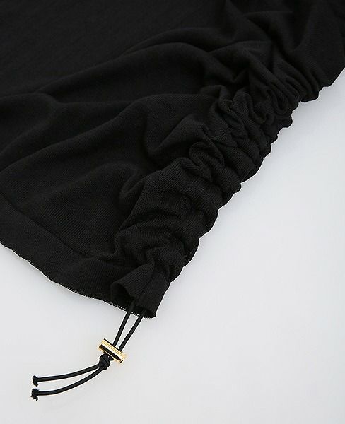 malamute.gathered long knit [mlm18SS-OP04 / BLACK]