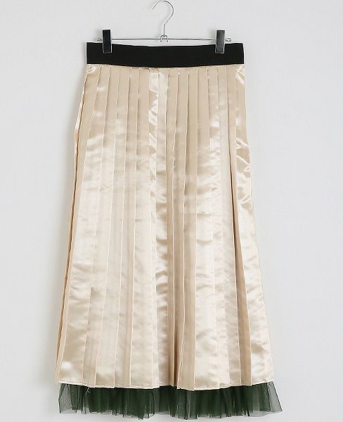 BELPER.LUSTER PLEATED SKIRT [0812-0518]