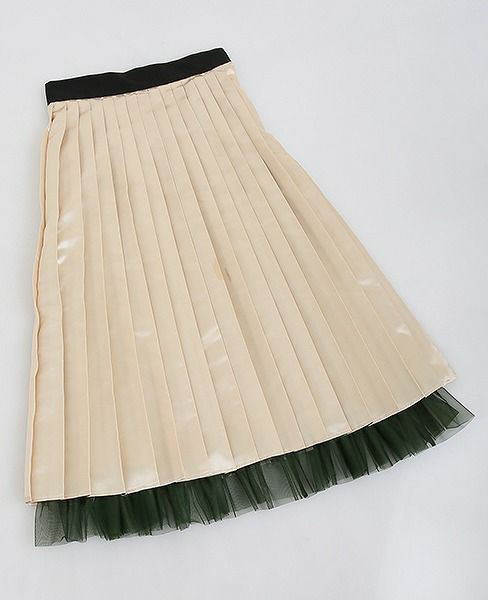 BELPER.LUSTER PLEATED SKIRT [0812-0518]