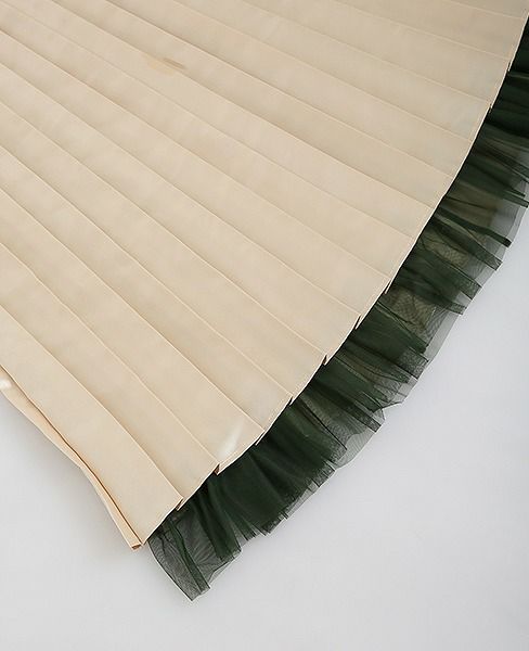 BELPER.LUSTER PLEATED SKIRT [0812-0518]