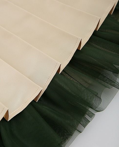 BELPER.LUSTER PLEATED SKIRT [0812-0518]