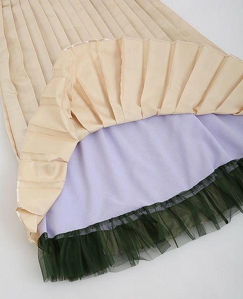 BELPER.LUSTER PLEATED SKIRT [0812-0518]