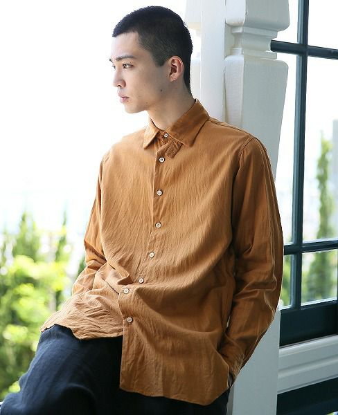 suzuki takayuki.スズキタカユキ.poet's shirt[A193-05/orange]