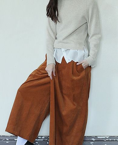 suzuki takayuki スズキタカユキ wide legged pants Ⅲ[A192-12/orange]
