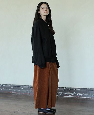 suzuki takayuki.スズキタカユキ.wide legged pants Ⅲ[A192-12/orange]