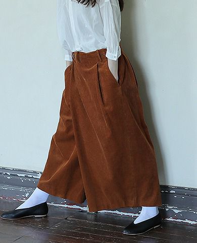 suzuki takayuki.スズキタカユキ.wide legged pants Ⅲ[A192-12/orange]
