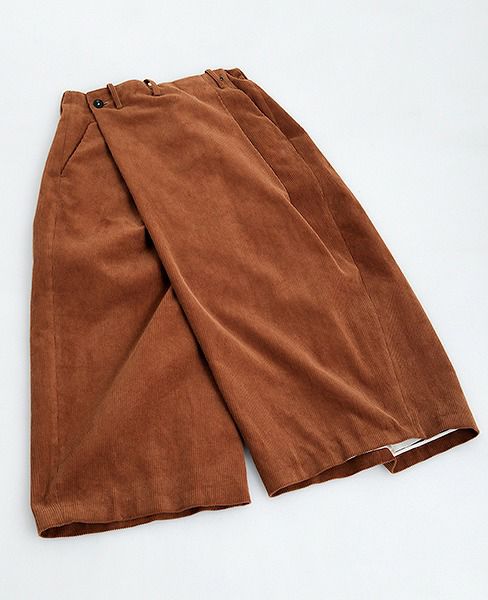 suzuki takayuki.スズキタカユキ.wide legged pants Ⅲ[A192-12/orange]