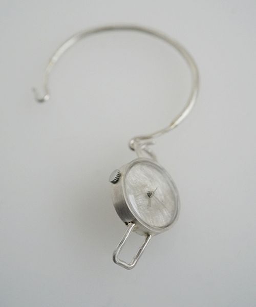 nejicommu SPACE BANGLE M シルバー バングルウォッチ 立体デザイン