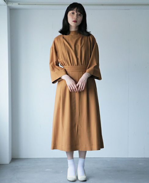 ohta.オオタ.brown dress[18aw-op-09B]