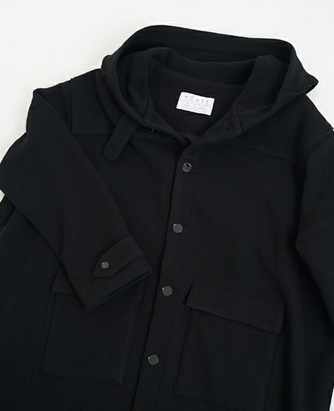 HOUSE OF THE VERY ISLAND'S HOODED DUFFLE COAT[1/B=BLACK]