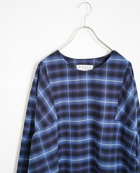 HOUSE OF THE VERY ISLAND'S.LOOSE CUT WOVEN T-SHIRT WITH SLEEVE DETAIL[10/C=BLUE]