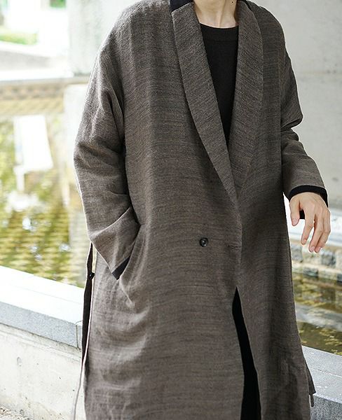 YANTOR.Double Face Wool Gown Coat[Y184CO04]