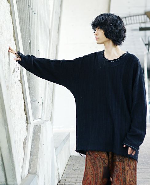 YANTOR.Tsumugi Cotton Stitch Pullover[Y184KB01]
