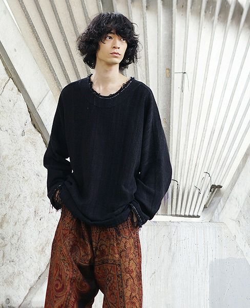 YANTOR.Tsumugi Cotton Stitch Pullover[Y184KB01]