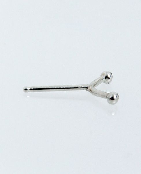 ANOTHER FEATHER.PEARL CURVE STUDS[61/A=SILVER]
