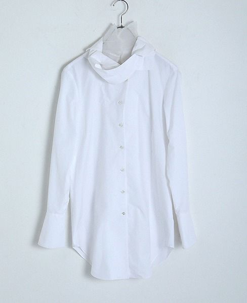 AKIKOAOKI.flower collar blouse[AA18AW-SH02/WH]