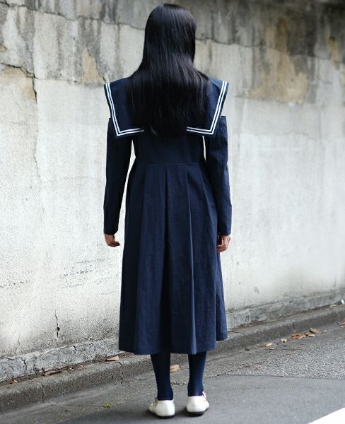FUTATSUKUKURI.背守りワンピース[19WS-07/Navy]-i