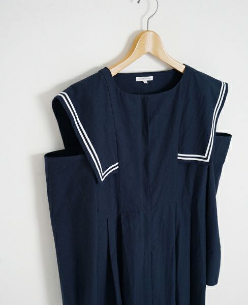 FUTATSUKUKURI.背守りワンピース[19WS-07/Navy]-i