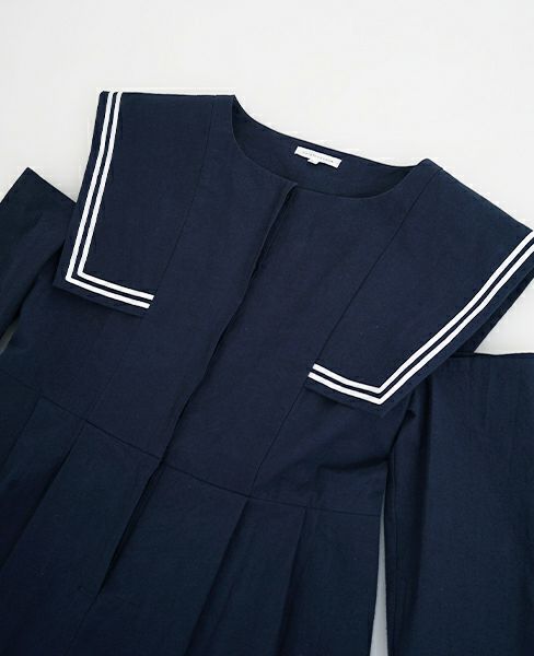 FUTATSUKUKURI.背守りワンピース[19WS-07/Navy]-i