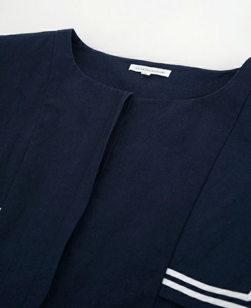 FUTATSUKUKURI.背守りワンピース[19WS-07/Navy]-i