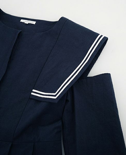 FUTATSUKUKURI背守りワンピース[19WS-07/Navy]-i | Palm maison store