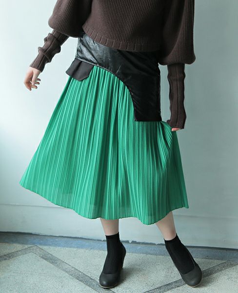 BELPER LAYERED PLEATS SKIRT [0912-1218]