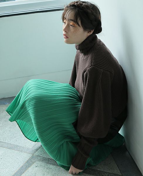 BELPER.LAYERED PLEATS SKIRT [0912-1218]