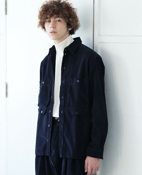 HENRIK VIBSKOV SHIRT[BLUE CORD]_