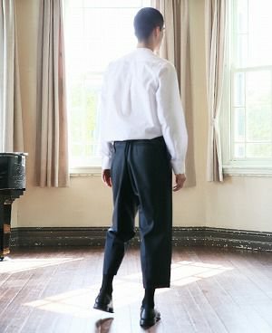 STUDIONICHOLSON.ITALIAN WOOL MENS DOUBLE PLEAT TAPERED PANT[SN-405D/DARK NAVY]
