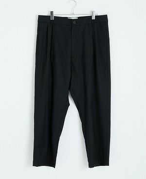 STUDIONICHOLSON.ITALIAN WOOL MENS DOUBLE PLEAT TAPERED PANT[SN-405D/DARK NAVY]