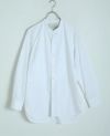 STUDIONICHOLSON.COTTON POPLIN MENS STAND COLLAR SHIRT[SN-413A/WHITE]