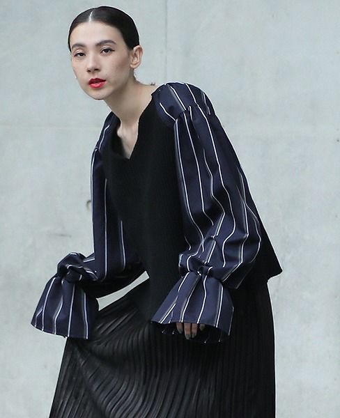 malamute.telegram shirt [mlm18AW-SH02 / NAVY]