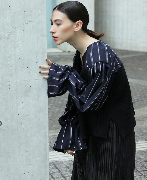 malamute.telegram shirt [mlm18AW-SH02 / NAVY]