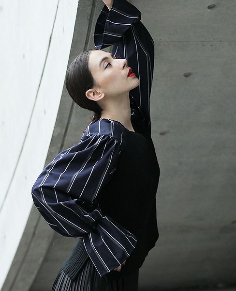 malamute.telegram shirt [mlm18AW-SH02 / NAVY]