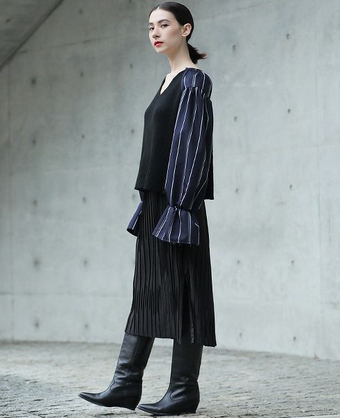 malamute.telegram shirt [mlm18AW-SH02 / NAVY]