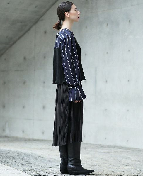 malamute.telegram shirt [mlm18AW-SH02 / NAVY]