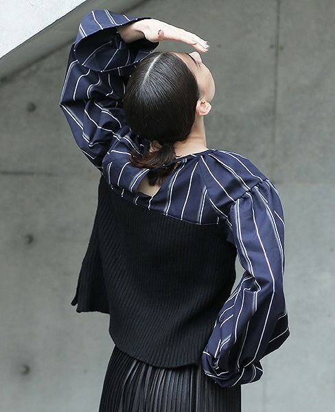 malamute.telegram shirt [mlm18AW-SH02 / NAVY]