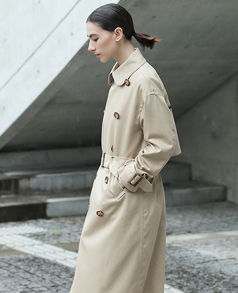 SWANLAKE.ビッグトレンチコート[CO-1101/BEIGE]