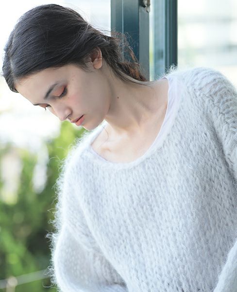 Maiami/マイアミ Mohair Big Sweater [MMO22150/B・Smokey blue]