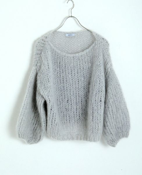 Maiami/マイアミ.Mohair Big Sweater.[MMO22150/B・Smokey blue]