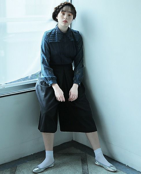 JUN OKAMOTO.星屑の中で出会ったブラウス[CH-33101/NAVY STAR]