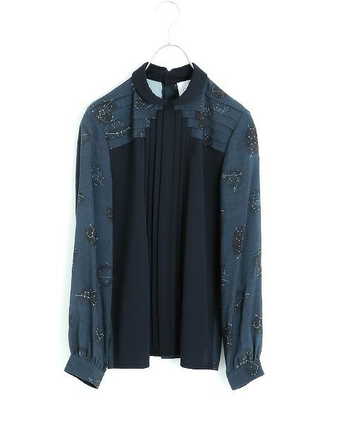JUN OKAMOTO.星屑の中で出会ったブラウス[CH-33101/NAVY STAR]