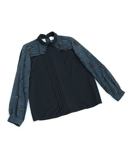 JUN OKAMOTO.星屑の中で出会ったブラウス[CH-33101/NAVY STAR]