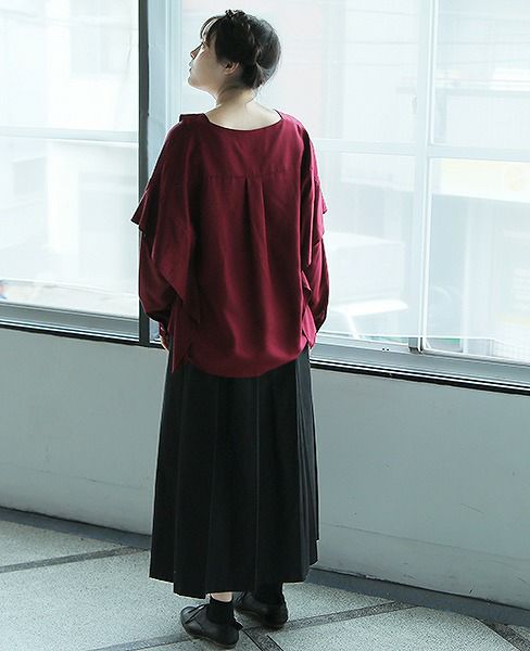 JUN OKAMOTO.赤ワインとオリーブ漬けのような関係のトップス[TOP-33192/BORDEAUX]