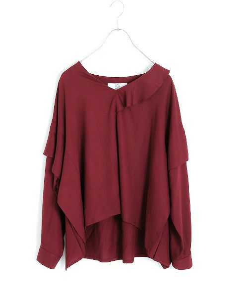 JUN OKAMOTO.赤ワインとオリーブ漬けのような関係のトップス[TOP-33192/BORDEAUX]