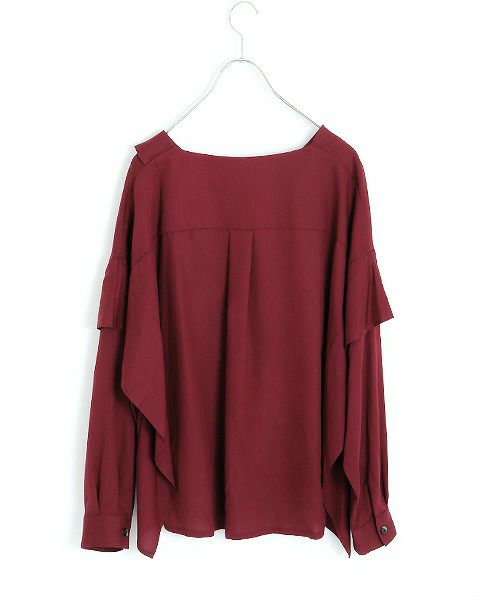 JUN OKAMOTO.赤ワインとオリーブ漬けのような関係のトップス[TOP-33192/BORDEAUX]