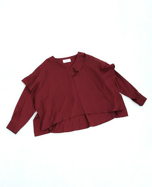 JUN OKAMOTO.赤ワインとオリーブ漬けのような関係のトップス[TOP-33192/BORDEAUX]