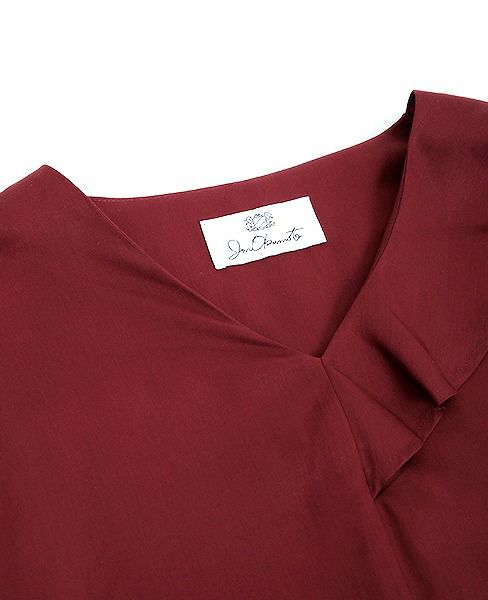 JUN OKAMOTO.赤ワインとオリーブ漬けのような関係のトップス[TOP-33192/BORDEAUX]