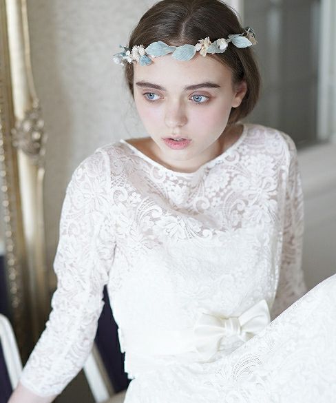 Palm wedding order made.hoshi 総レースドレス