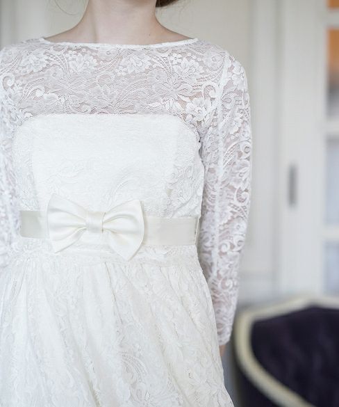 Palm wedding order made.hoshi 総レースドレス